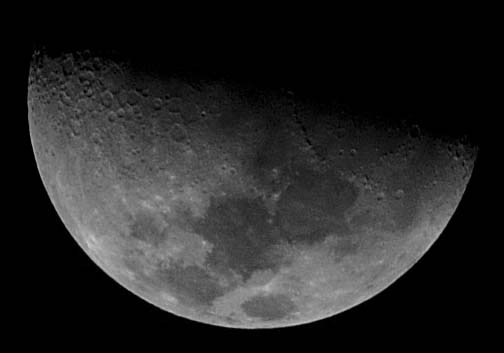 moon 8 days after new showing craters, click to animate